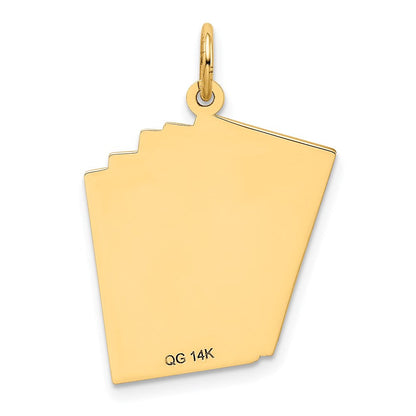 14K Gelbgold Charm „Royal Flush Spielkarten“, emailliert