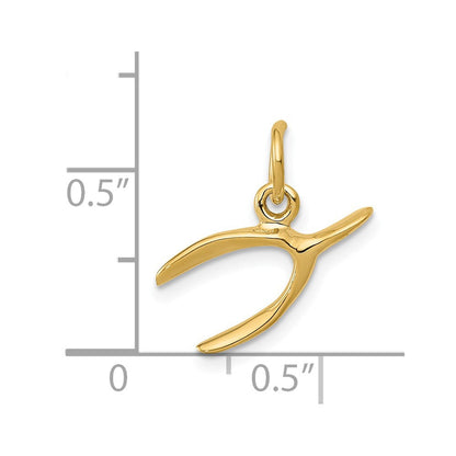 14K Gelbgold 14K Gabelbein Charm