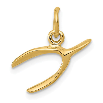 14K Gelbgold 14K Gabelbein Charm