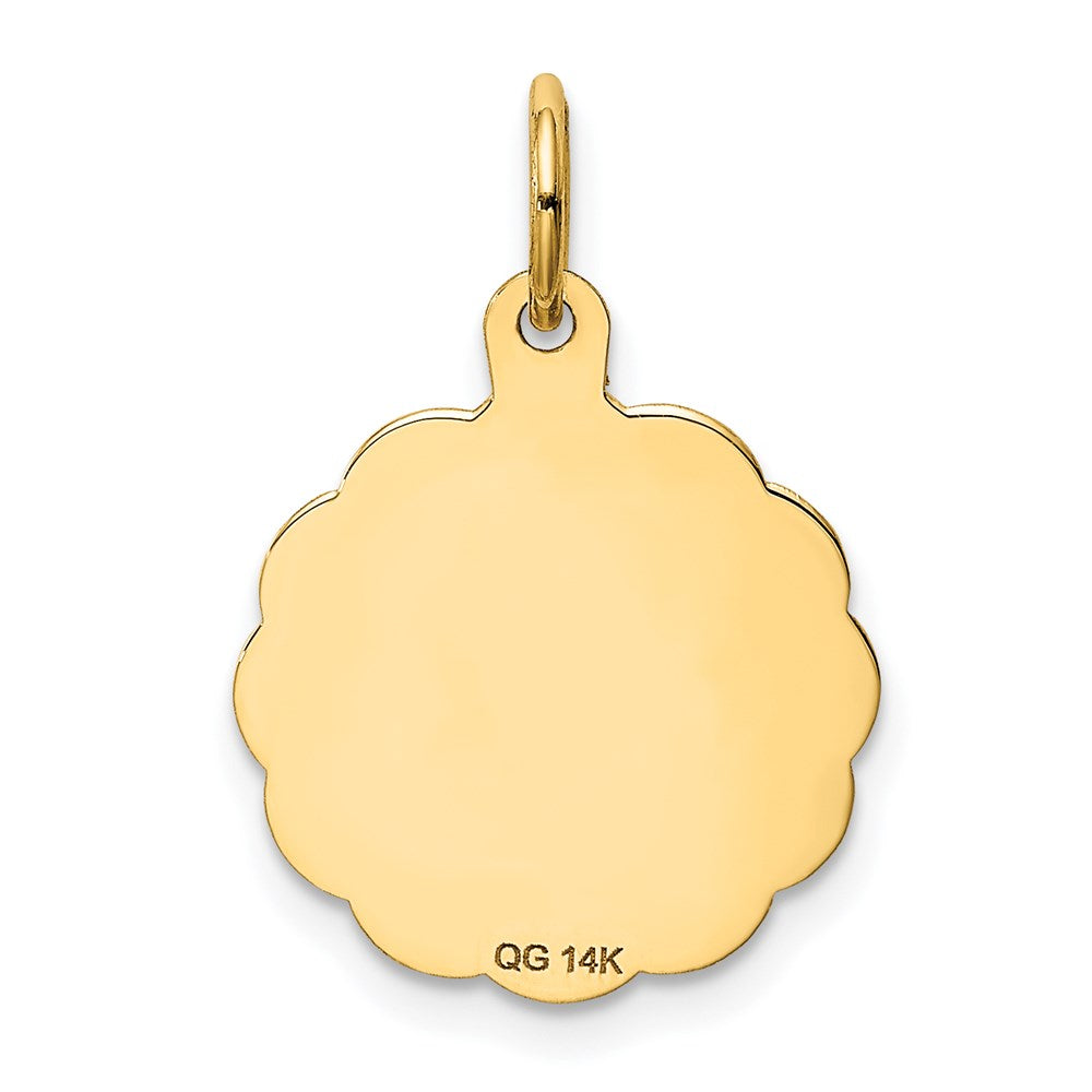 14K Gelbgold 14K Merry Weihnachten Plättchen Charm