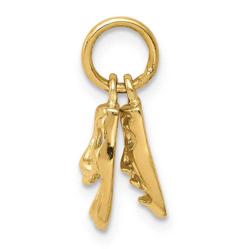 14K Gelbgold 14K Comedy/tragedy 2-piece Charm