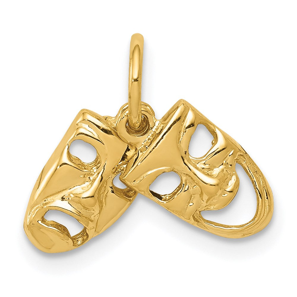 14K Gelbgold 14K Comedy/tragedy 2-piece Charm