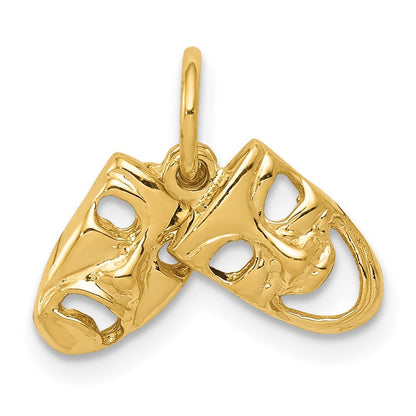 14K Gelbgold 14K Comedy/tragedy 2-piece Charm