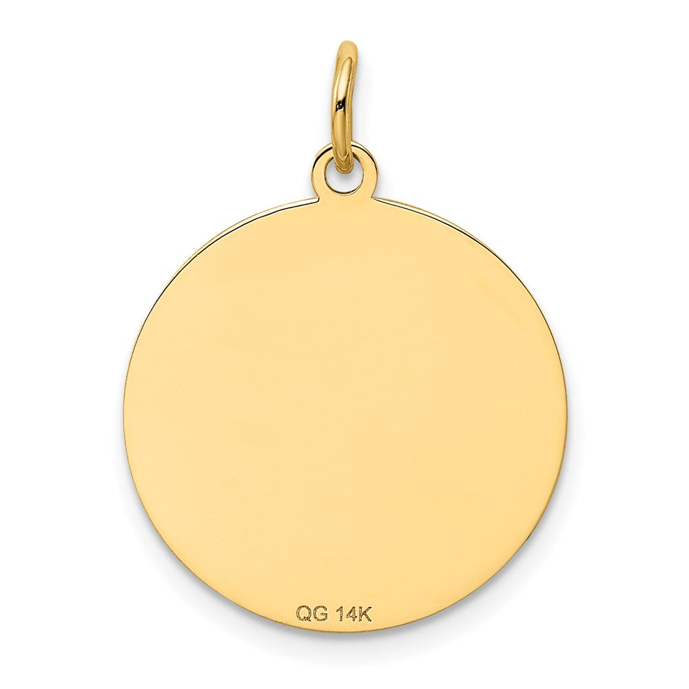 14K Gelbgold Beagle-Scheiben-Charm