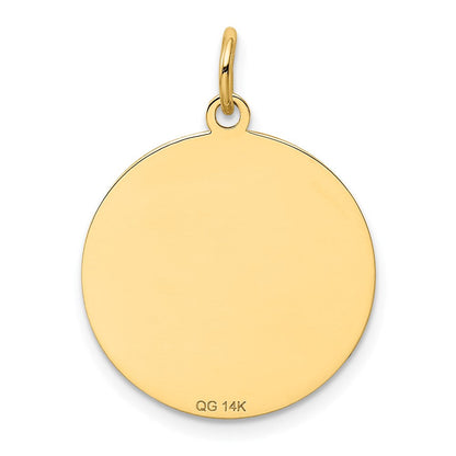 14K Gelbgold Beagle-Scheiben-Charm