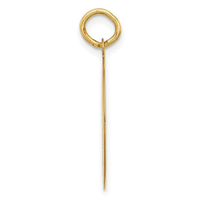14K Gelbgold Dackel-Scheiben-Charm