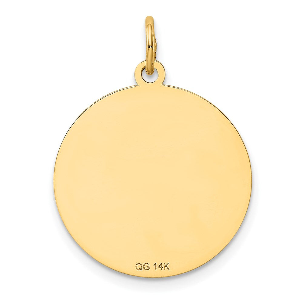 14K Gelbgold Dackel-Scheiben-Charm