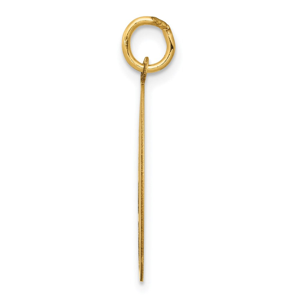 14K Gelbgold Schäferhund-Scheibenanhänger (Charm)