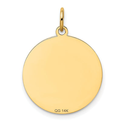 14K Gelbgold Schäferhund-Scheibenanhänger (Charm)