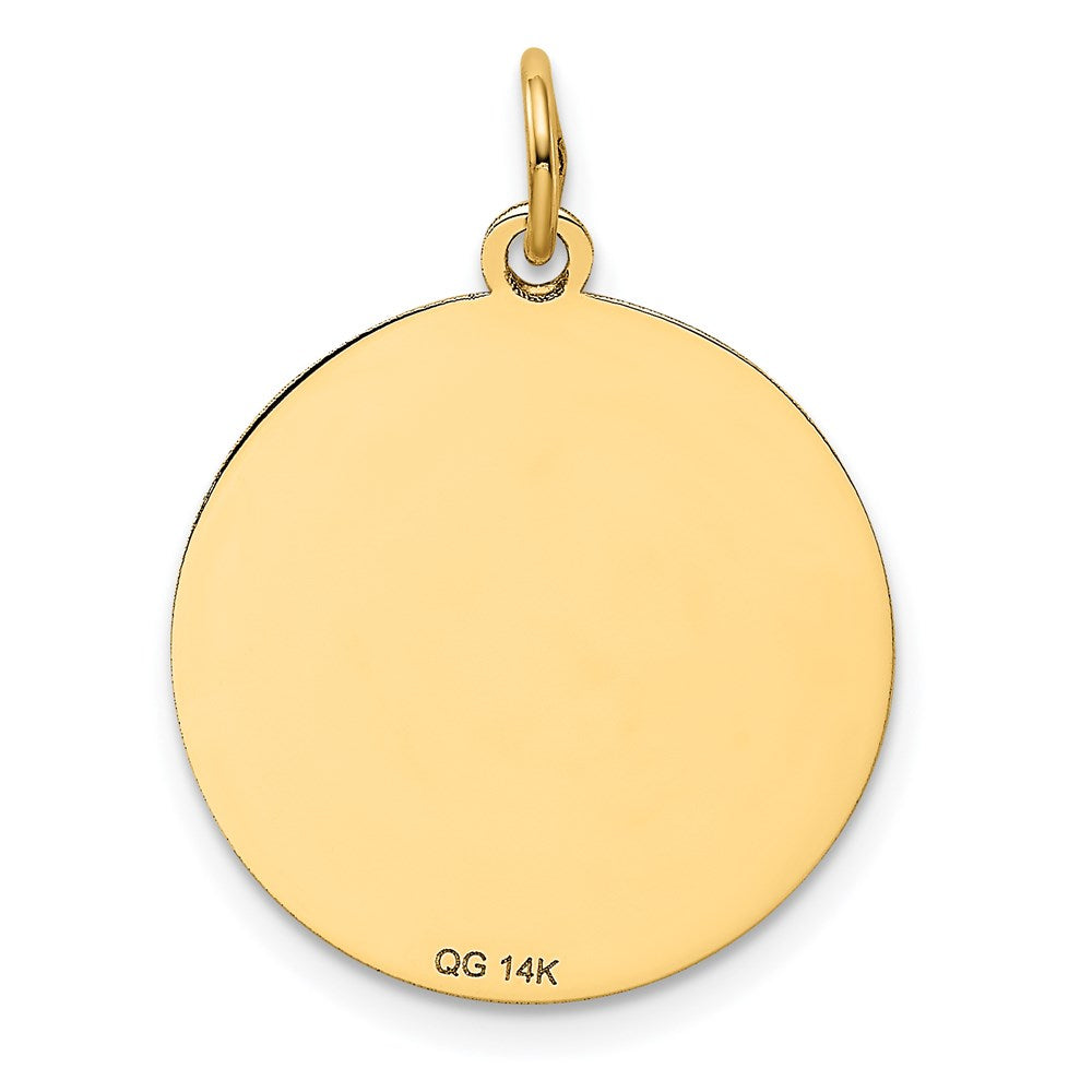 14K Gelbgold Pudel-Scheiben-Charm