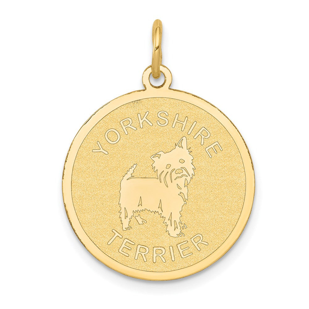 14K Gelbgold Yorkshire-Terrier-Scheibencharm