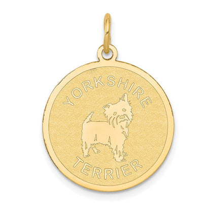 14K Gelbgold Yorkshire-Terrier-Scheibencharm