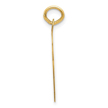 14K Gelbgold Schwimmscheibe-Charm