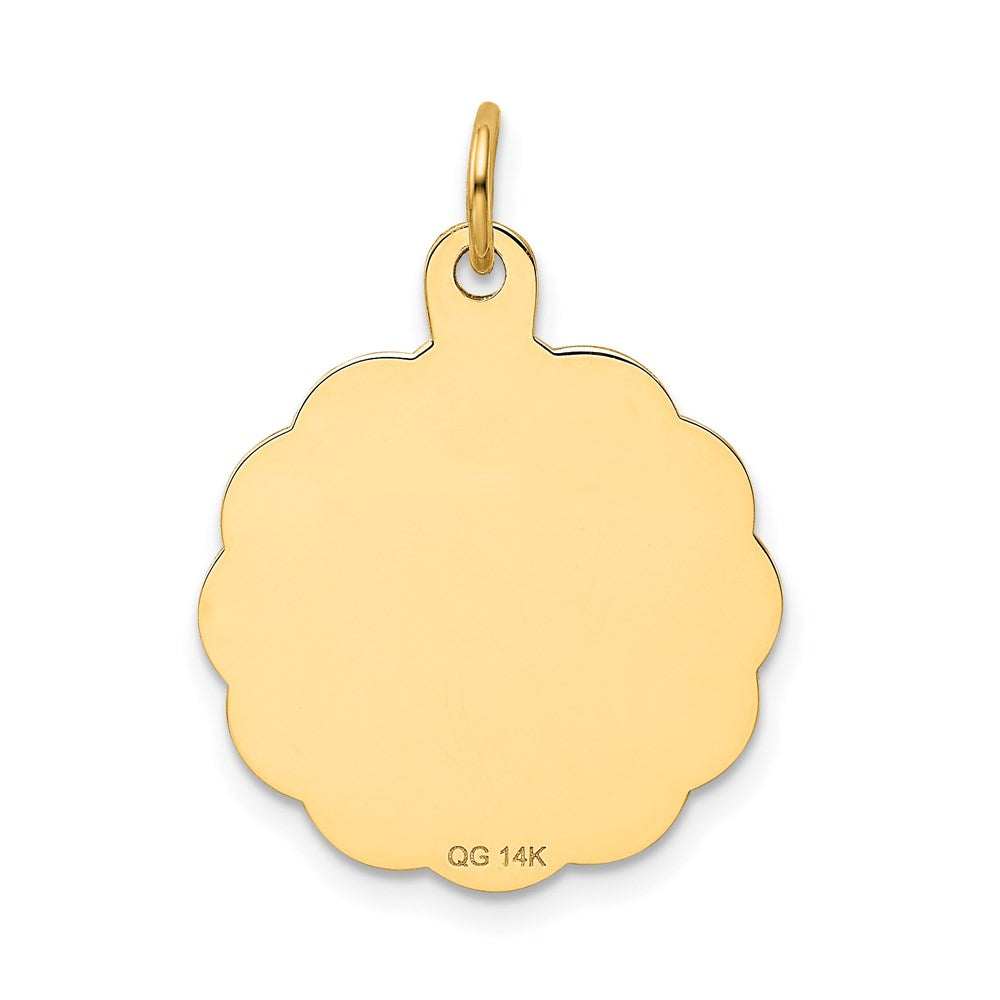 14K Gelbgold Schwimmscheibe-Charm