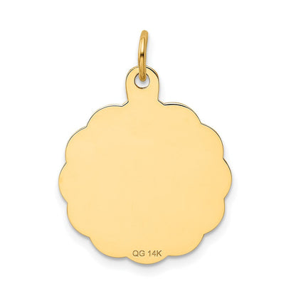 14K Gelbgold Schwimmscheibe-Charm