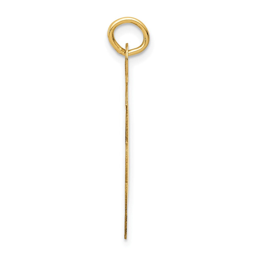 14K Gelbgold Hochzeitsglocken Gravierbarer Scheiben-Charm