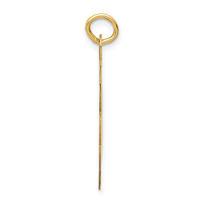 14K Gelbgold Hochzeitsglocken Gravierbarer Scheiben-Charm