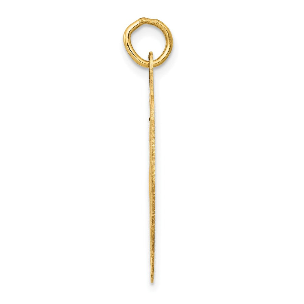 14K Gelbgold "WEDDING BELLS" gravierbarer Scheiben-Charm