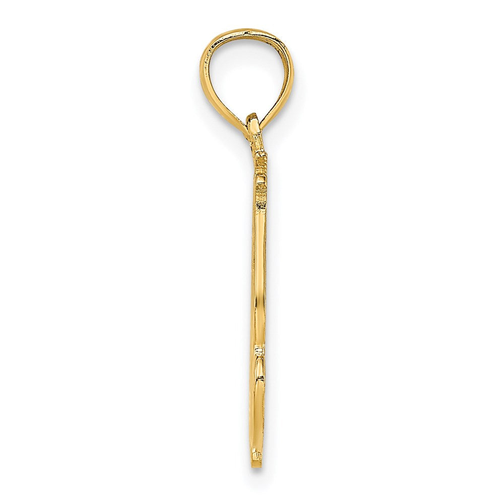 14K Gelbgold 14K I Liebe You Schreibschrift Charm