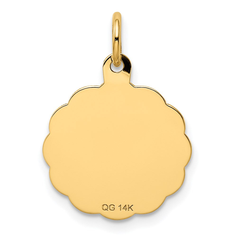 14K Gelbgold 14K You Are Immer in My Herz Plättchen Charm