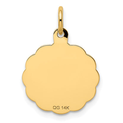 14K Gelbgold 14K You Are Immer in My Herz Plättchen Charm