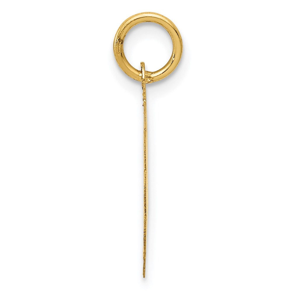 14K Gelbgold 14K Liebe Sentinment Gravierbar Charm