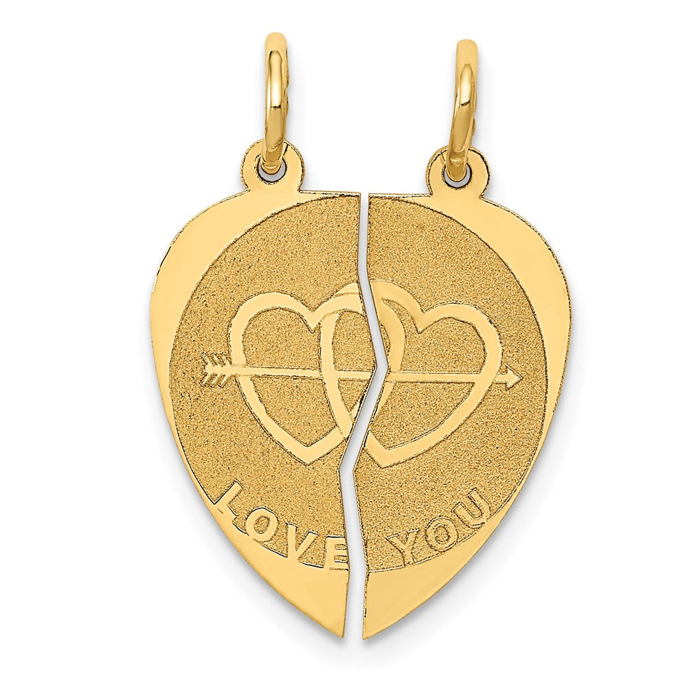 14K Gelbgold 14K Break-apart I Liebe You Charm