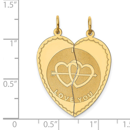 14K Gelbgold zerlegbarer „ICH LIEBE DICH“ Charm