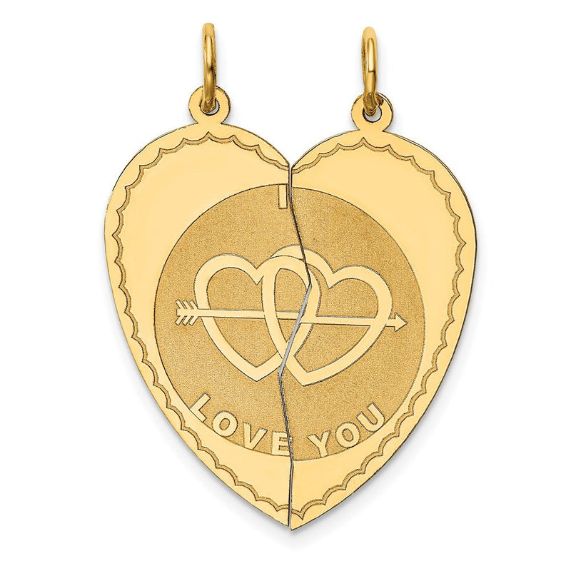 14K Gelbgold zerlegbarer „ICH LIEBE DICH“ Charm