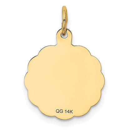 14K Gelbgold 14K Liebe Birds Plättchen Charm