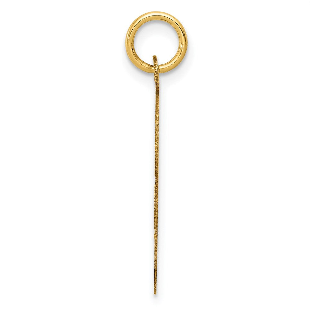 14K Gelbgold "EIN TAG, DEN MAN SICH MERKT" Scheiben-Charm