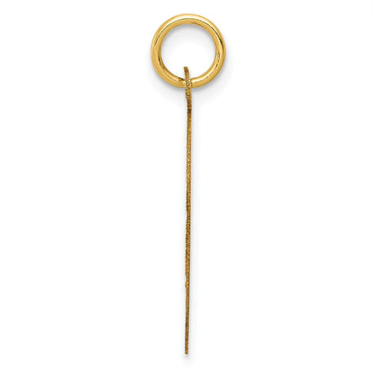 14K Gelbgold "EIN TAG, DEN MAN SICH MERKT" Scheiben-Charm