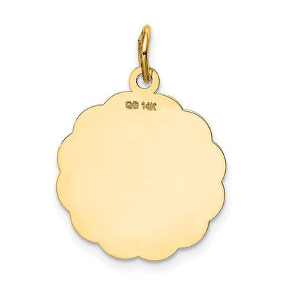 14K Gelbgold 14K A Date To Remember Plättchen Charm