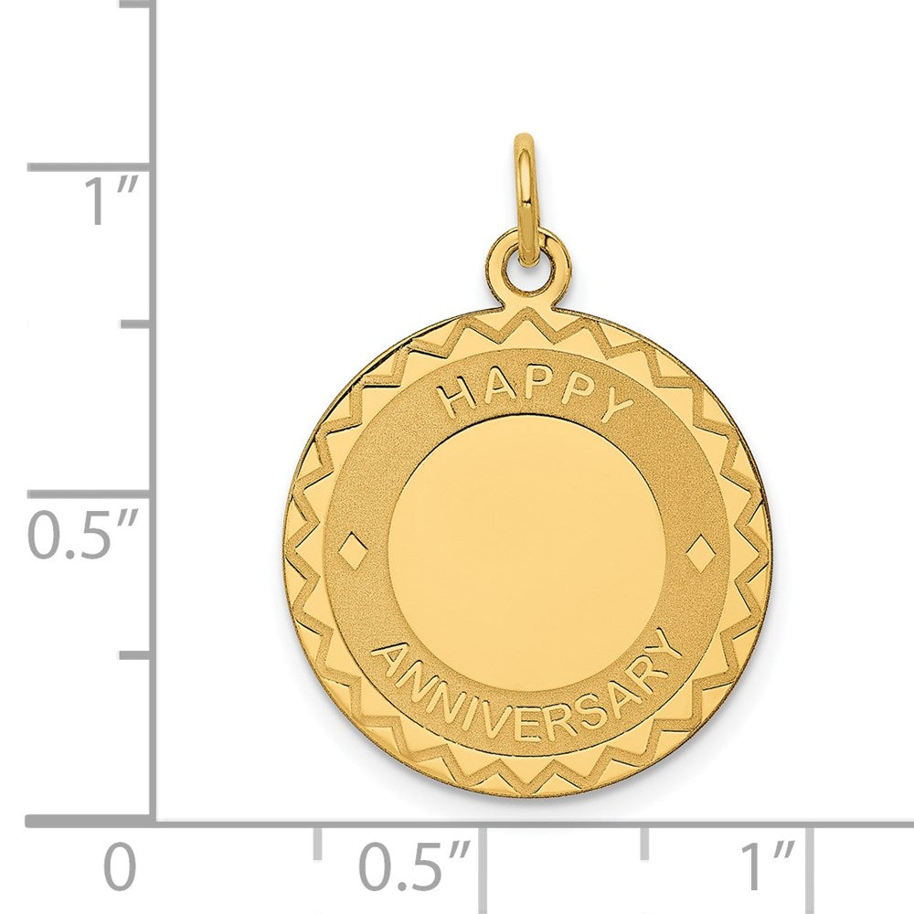 14K Gelbgold Charm „HAPPY ANNIVERSARY“