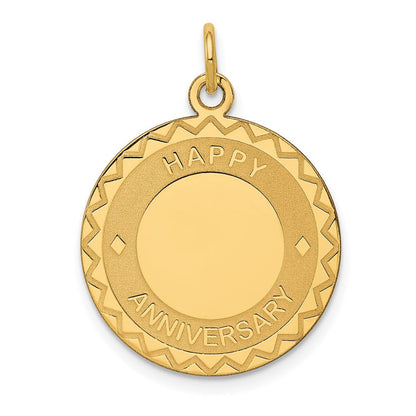 14K Gelbgold Charm „HAPPY ANNIVERSARY“