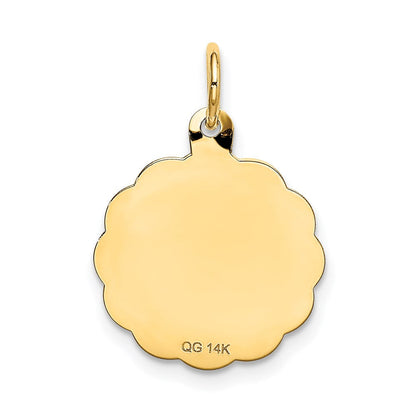 14K Gelbgold 14K Happy 10th Jahrestag Charm