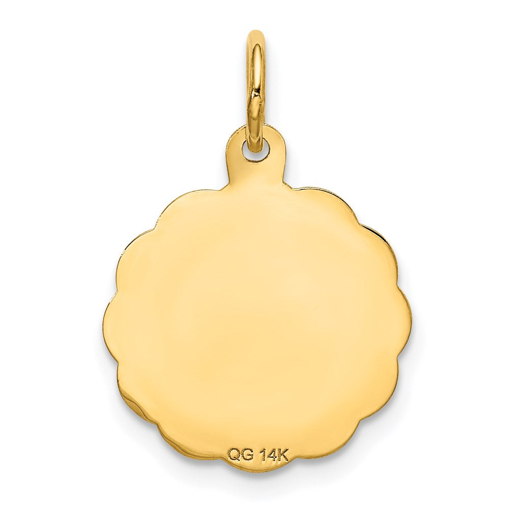 14K Gelbgold 14K Happy 20th Jahrestag Charm