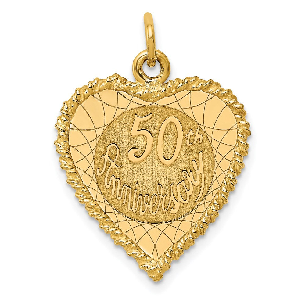 14K Gelbgold Charm „50. Jahrestag“