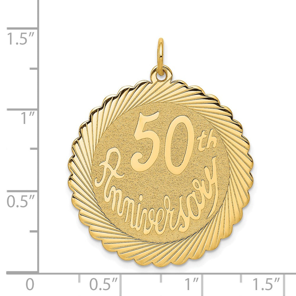 14K Gelbgold Charm "50. Jubiläum