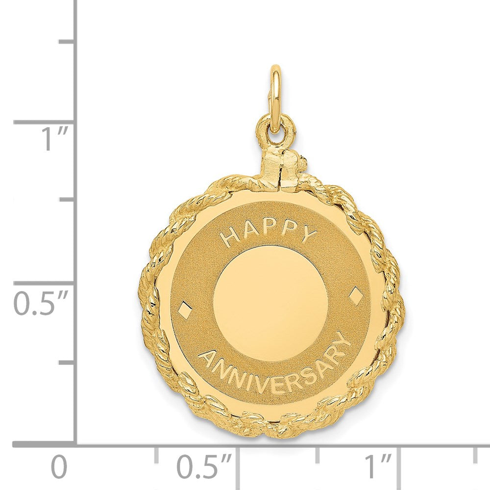 14K Gelbgold Charm „HAPPY ANNIVERSARY“