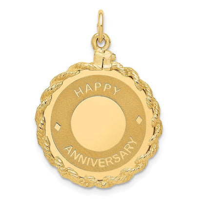 14K Gelbgold Charm „HAPPY ANNIVERSARY“