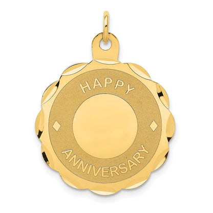 14K Gelbgold Charm „HAPPY ANNIVERSARY“