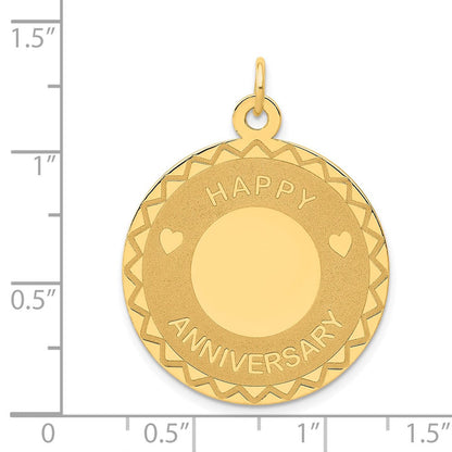 14K Gelbgold Charm „HAPPY ANNIVERSARY“