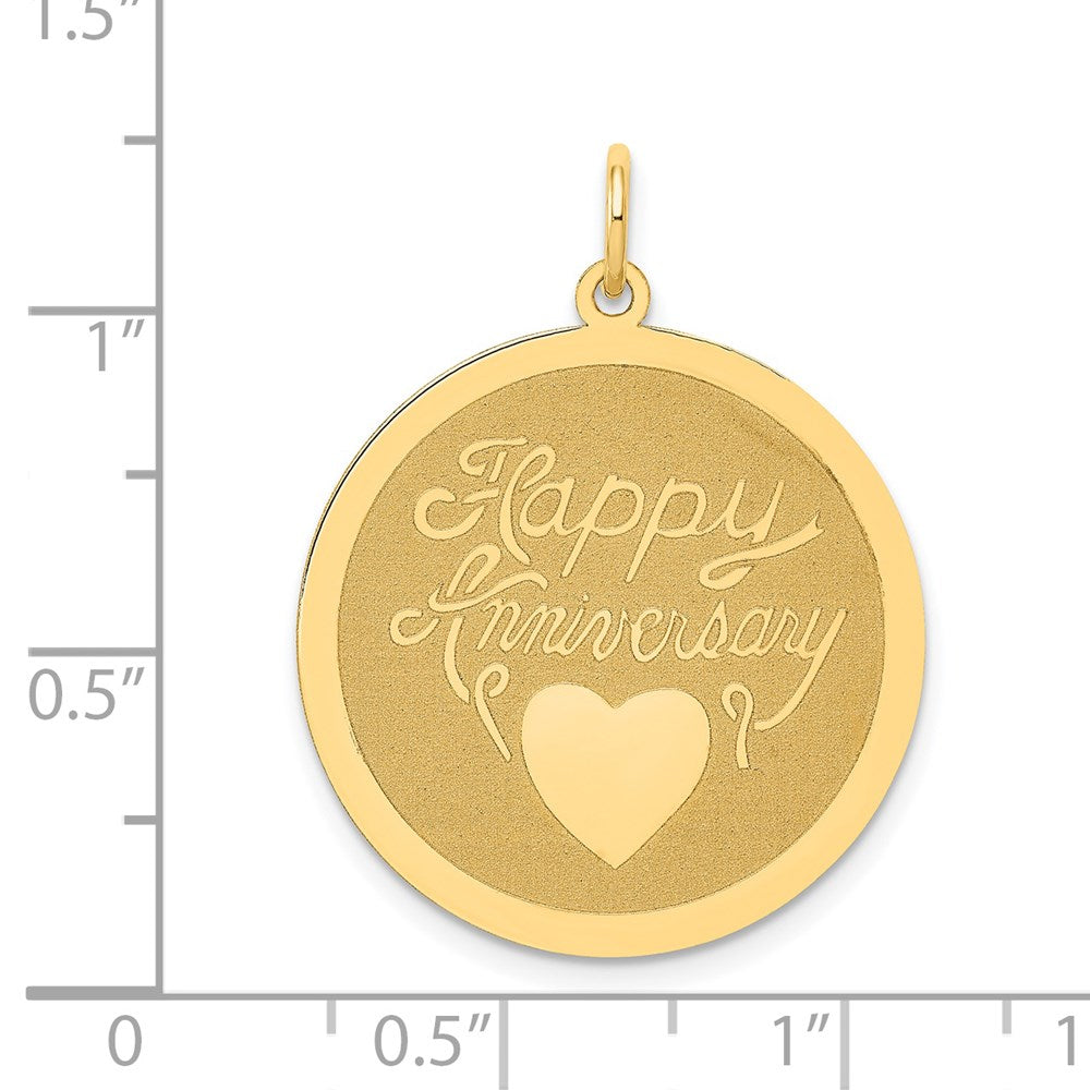 14K Gelbgold "Happy Anniversary" Charm