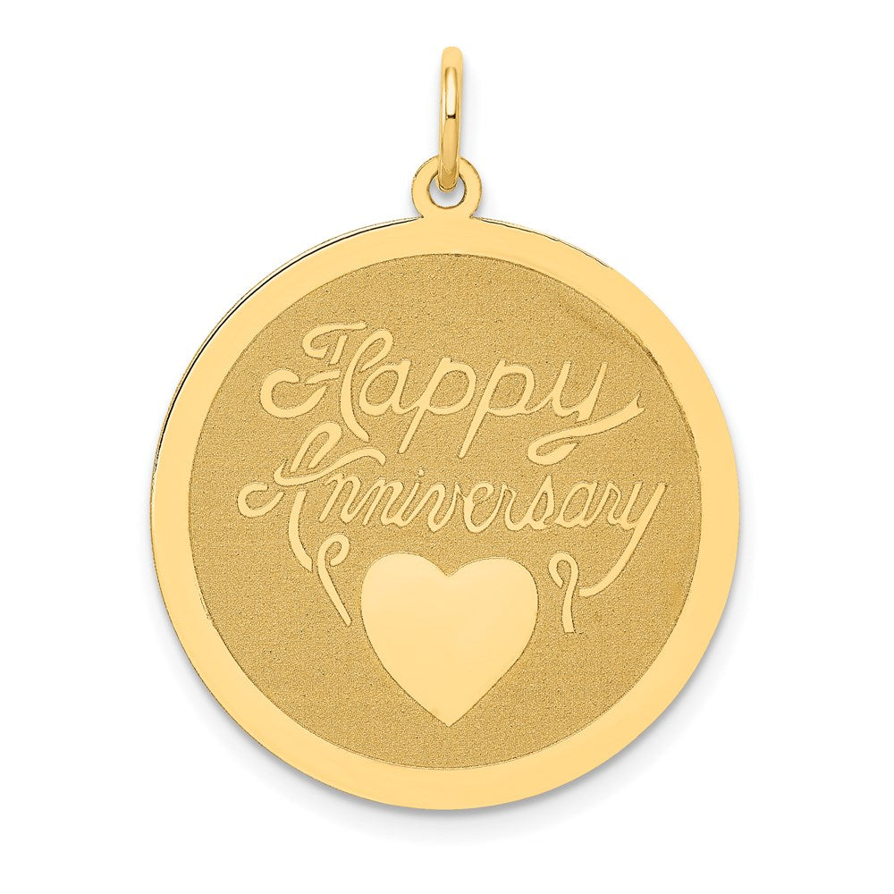 14K Gelbgold "Happy Anniversary" Charm