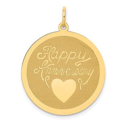 14K Gelbgold "Happy Anniversary" Charm
