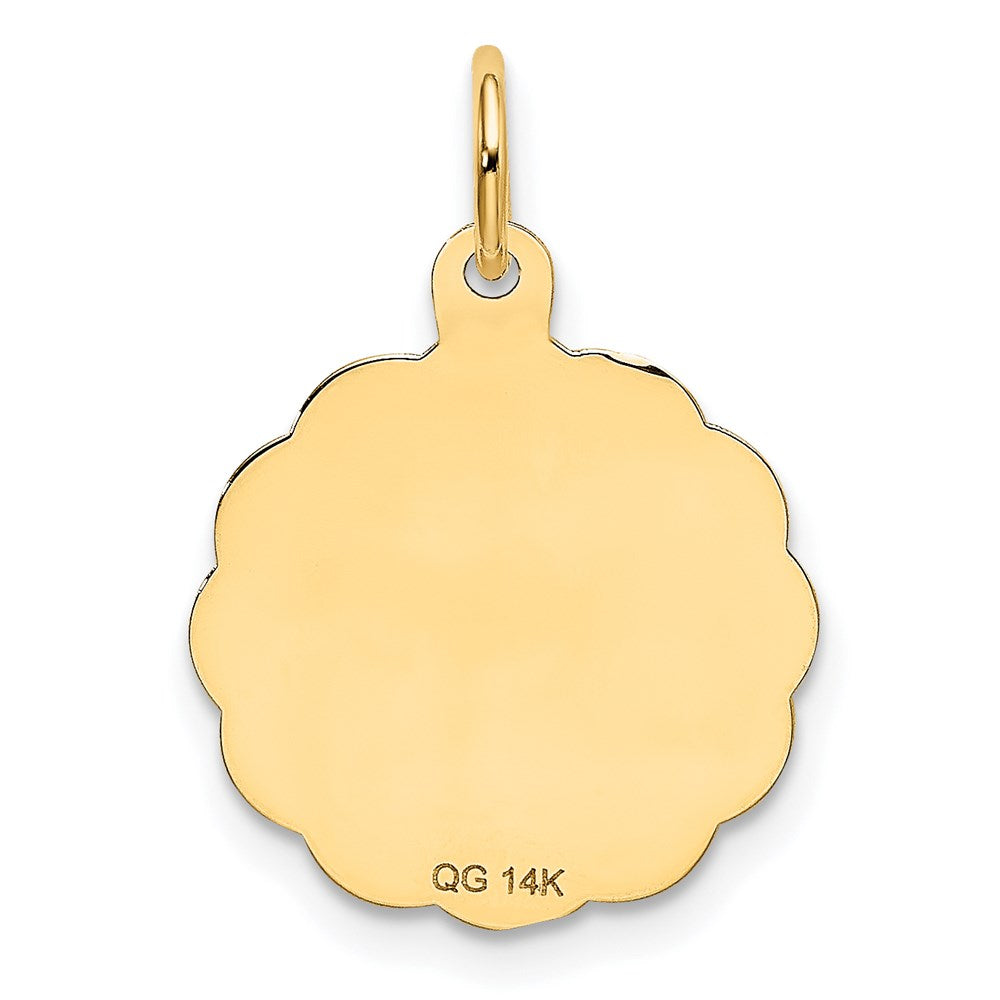 14K Gelbgold 14K #1 Opa Plättchen Charm