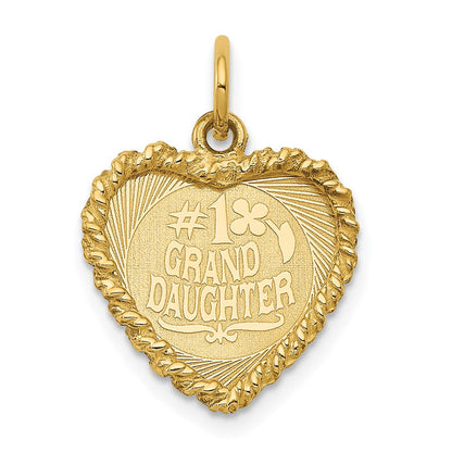 14K Gelbgold Scheiben-Charm „#1 ENKELIN“