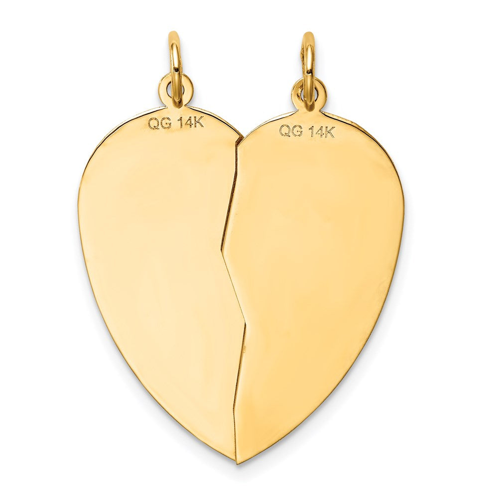 14 Karat Gelbgold Mizpah-Charm, 2-teilig