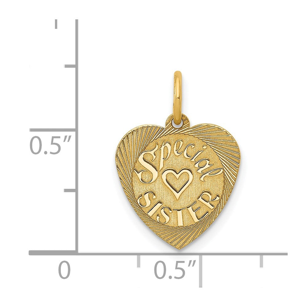 14K Gelbgold 14K Special Schwester Charm